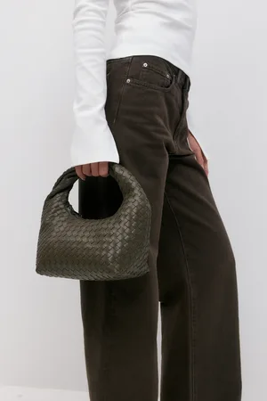 Gina Tricot Braided handbag - handtaschen - Grün - ONESIZE - Dame