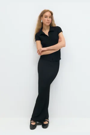 Gina Tricot Maxi skirt - maxiröcke - Schwarz - L - Dame