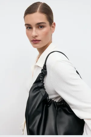 Gina Tricot Gathered tote bag - Umhängetaschen - Schwarz - ONESIZE - Dame
