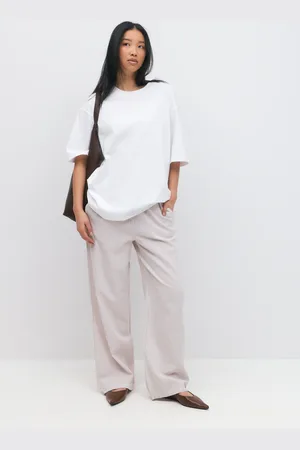 Gina Tricot Basic oversized tee - t-shirts - Weiß - XL - Dame