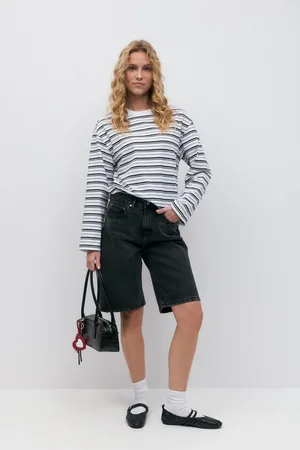 Gina Tricot Baggy denim shorts - Jeansshorts - Schwarz - 44 - Dame