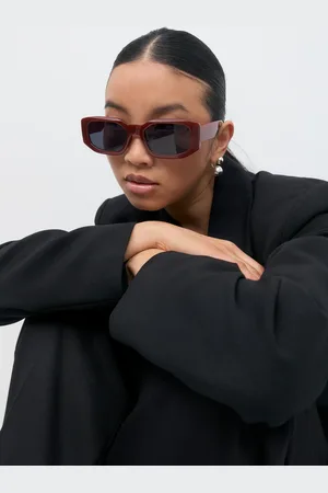 Gina Tricot Angular sunglasses - Sonnenbrillen - Rot - ONESIZE - Dame