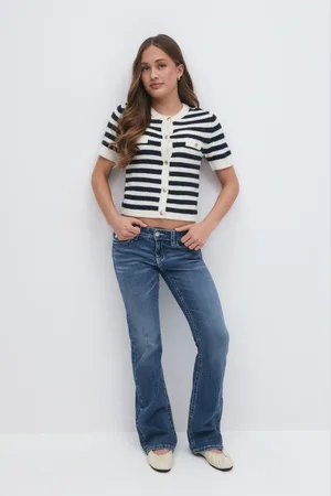 Gina Tricot Y knitted cardigan - strickpullis - Blau - 170 - Mädchen