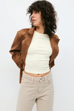 Gina Tricot Basic tight top - Tops und shirts - Gelb - XXL - Dame