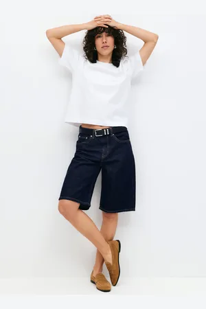 Gina Tricot Baggy denim shorts - Jeans shorts - Blau - 44 - Dame