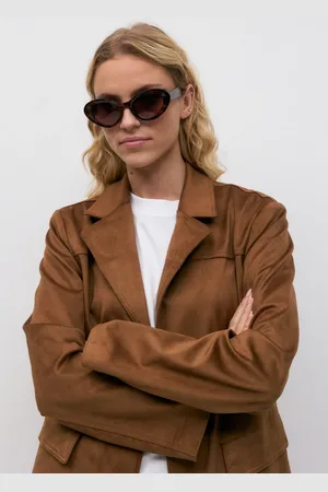 Gina Tricot Oval cat eye sunglasses - Sonnenbrillen - Braun - ONESIZE - Dame