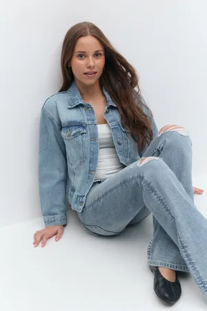 Gina Tricot Y denim jacket - Frühlingsjacken - Blau - 170 - Mädchen