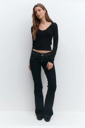 Gina Tricot Ultra low flare jeans - Low waist jeans - Blau - 44 - Dame