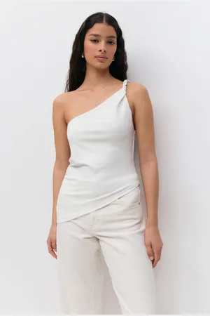 Gina Tricot Twist top - Tops - Weiß - XL - Dame