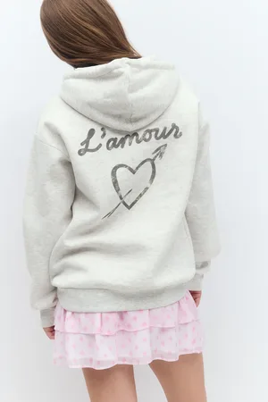 Gina Tricot Y basic hood - hoodies - Grau - 158/164 - Mädchen