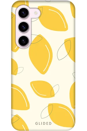 Glided Abstract Lemon - Samsung Galaxy S23 Handyhülle - Biologisch Abbaubar