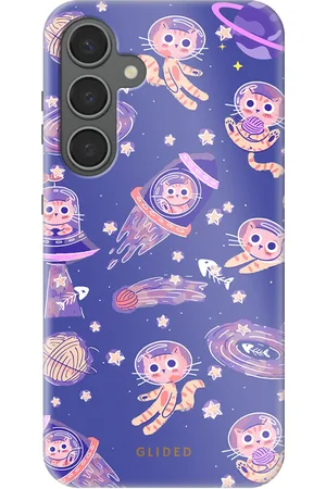 Glided Space Cat - Samsung Galaxy S24 Plus Handyhülle - Biologisch Abbaubar