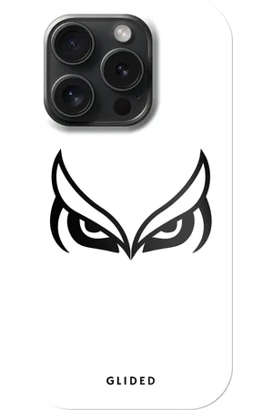 Glided White Owl - iPhone 15 Pro Handyhülle - Biologisch Abbaubar