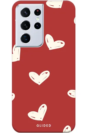 Glided Red Love - Samsung Galaxy S21 Ultra 5G Handyhülle - Biologisch Abbaubar