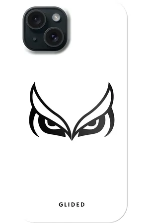 Glided White Owl - iPhone 15 Plus Handyhülle - Biologisch Abbaubar