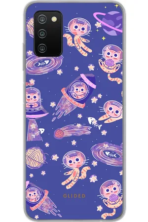 Glided Space Cat - Samsung Galaxy A03s Handyhülle - Soft case