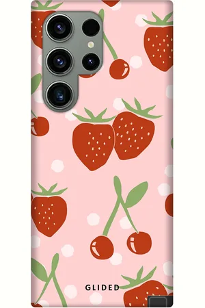 Glided Cherry meets Strawberry - Samsung Galaxy S23 Ultra Handyhülle - Tough case