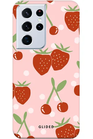 Glided Cherry meets Strawberry - Samsung Galaxy S21 Ultra 5G Handyhülle - Biologisch Abbaubar