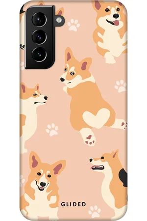 Glided Corgi Love - Samsung Galaxy S21 Plus 5G Handyhülle - Biologisch Abbaubar