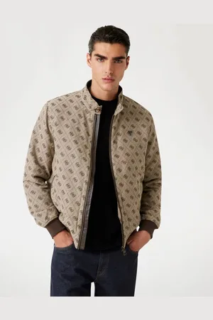 GUESS Monogramm Jacke Herren - Klassische Logo-Jacke Im American Style