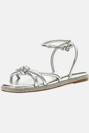 Guess Sandale Slone Echtleder Metallic-Optik
