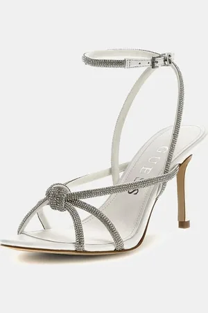 Guess Sandalette Merlot Leder-Mix Strass