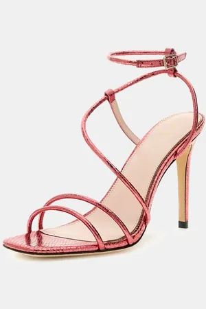 Guess Marciano Lamé-Riemchen-Stilettos