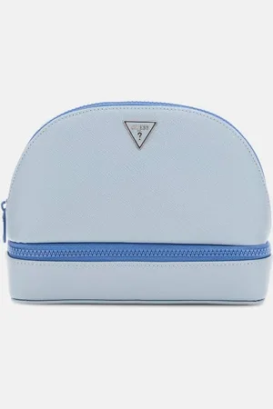 Guess Kosmetiktasche In Saffian-Optik Mit Logo