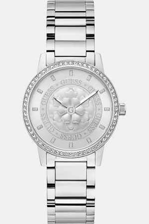 Guess Analog-Armbanduhr Mit Blume Auf Dem Zifferblatt