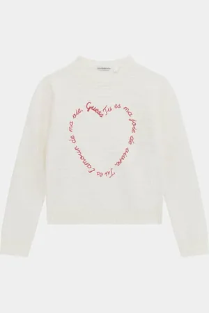 Guess Pullover Herzstickerei