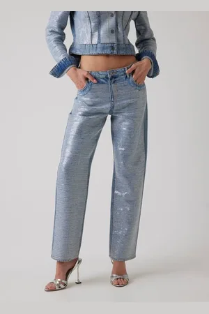 Guess Boyfriend-Jeans Mit Pailletten