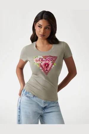 Guess T-Shirt Florales Logo-Dreieck