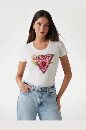 Guess T-Shirt Florales Logo-Dreieck