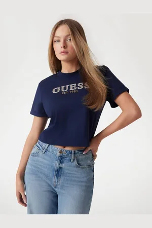 Guess Cropped Boxy-T-Shirt Logo