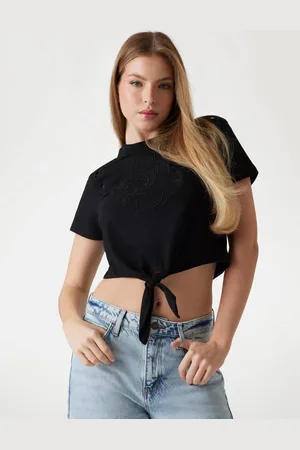 Guess Cropped Boxy-T-Shirt Logo