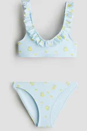 H&M Bikini mit Volants - Blau - Kinder