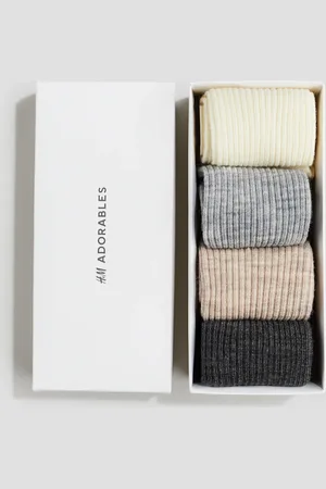 H&M 4er-Pack Socken aus Wollmix - - Kinder