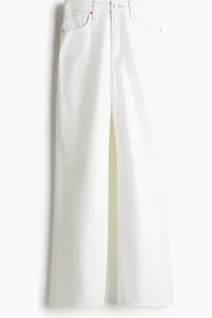 H&M Slim Mom High Ankle Jeans - Weiß - Damen