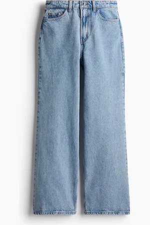 H&M Curvy Fit Wide Ultra High Jeans - Blau - Damen