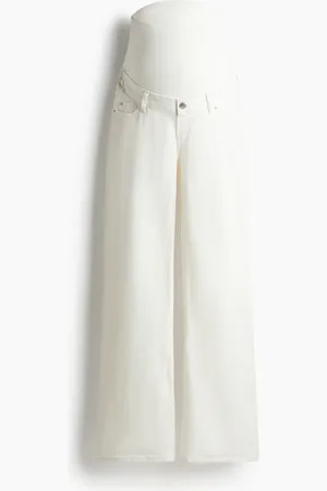 H&M MAMA Wide Jeans - Weiß - Damen