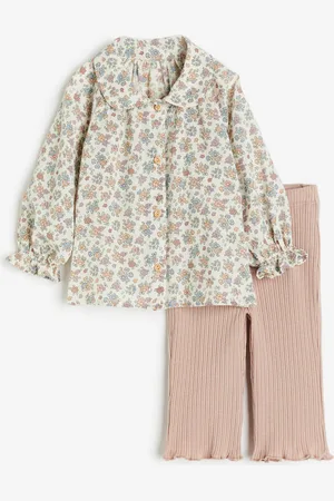 H&M 2-teiliges Set mit Bluse und Leggings - Rosa - Kinder
