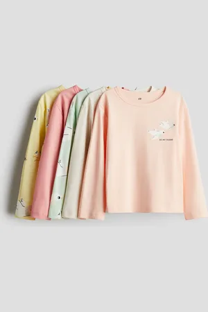 H&M 5er-Pack Shirts aus Baumwolljersey - Gelb - Kinder