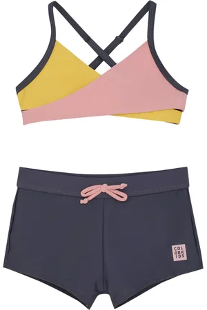 H&M Bikini Colorblock W. Shorts - Rosa - Kinder