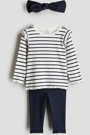 H&M 3-teiliges Baumwolljersey-Set - Weiß - Kinder