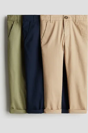 H&M 3er-Pack Chinos aus Baumwolltwill - Blau - Kinder