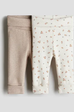 H&M 2er-Pack Leggings zum Mitwachsen - Rosa - Kinder