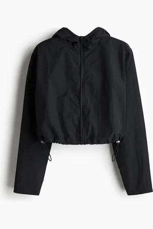 H&M Kurze Windjacke aus Nylon - Schwarz - Damen