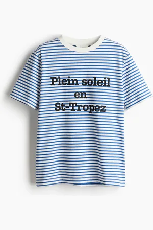 H&M T-Shirt mit Print - Blau - Damen