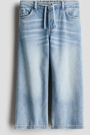 H&M Denimhose mit Kordelzugdetail - Blau - Kinder