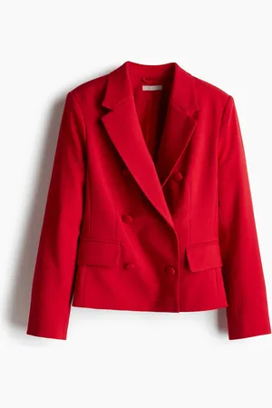 H&M Taillierter Blazer - Rot - Damen